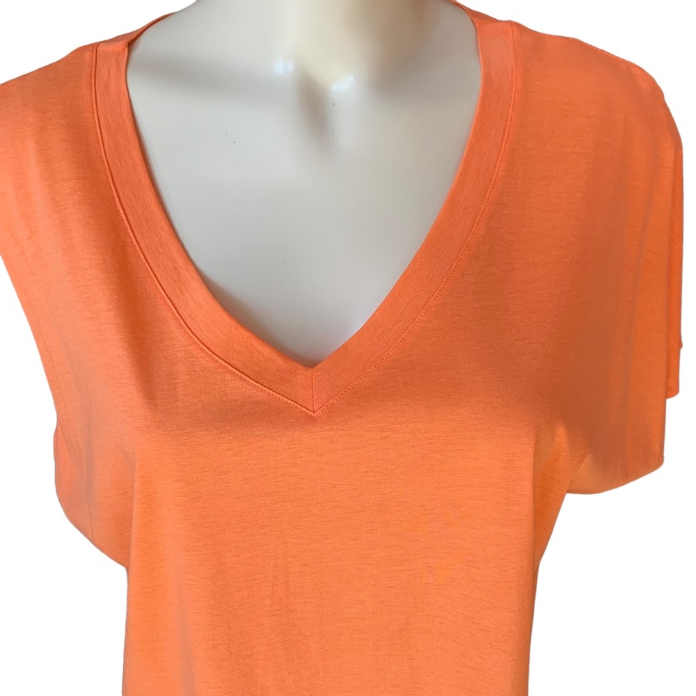 HANRO NWT Ladies Nightshirt Size Medium Pretty Tangerine Color - Picture 2 of 6
